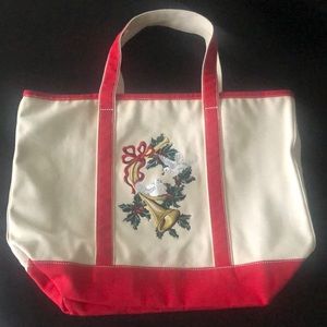 Lands’ End Zip Top Canvas Tote Bag